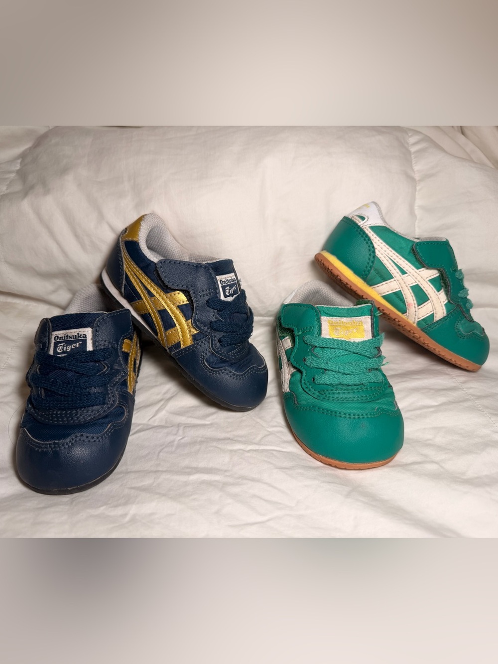 Onitsuka Tiger by Asics Kids Sneakers - 2 pairs, blue and green - Size 6